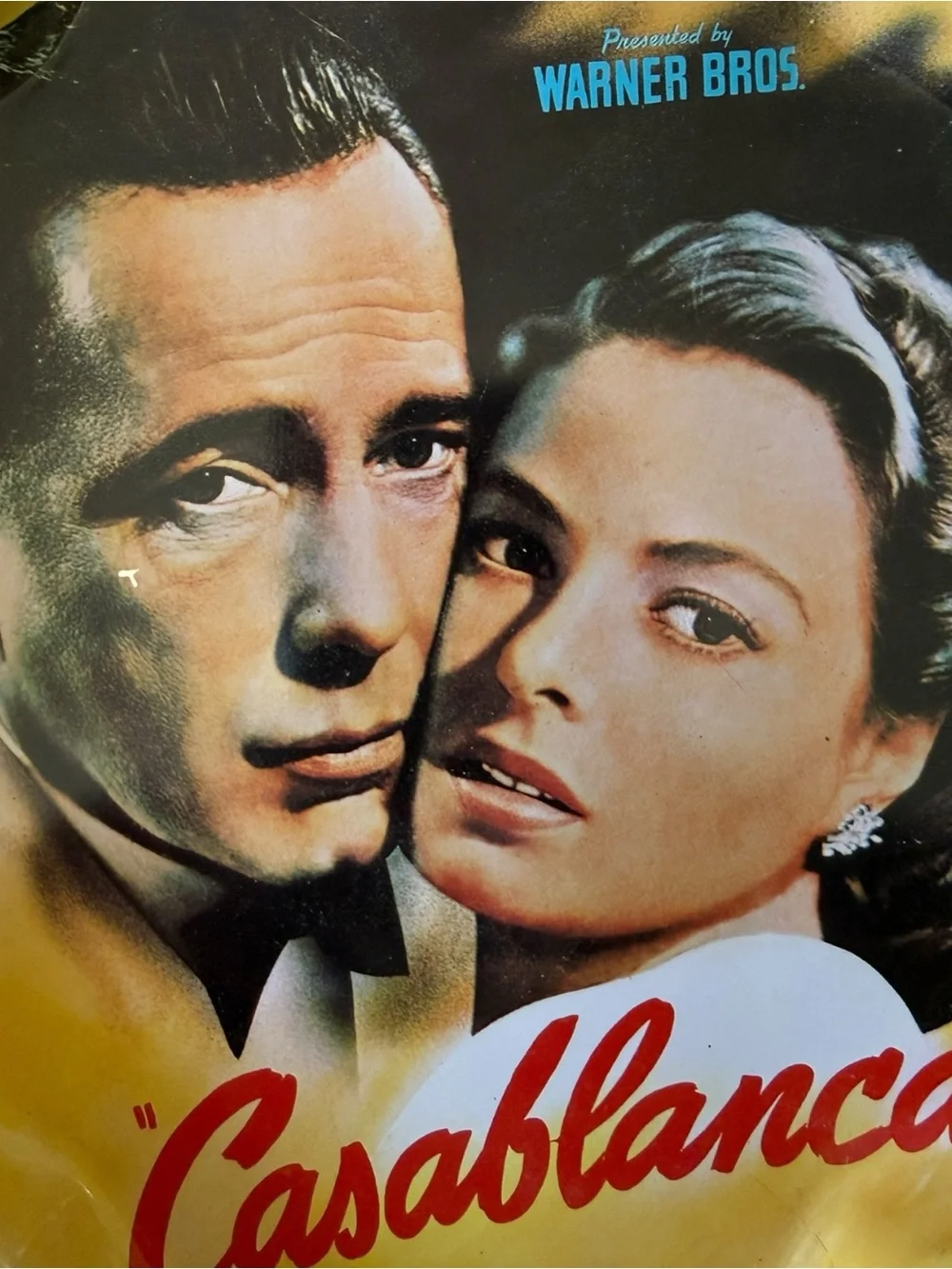“Casablanca” VTG Tin Tray, 6 X7 Humphrey Bogart, Ingrid Bergman